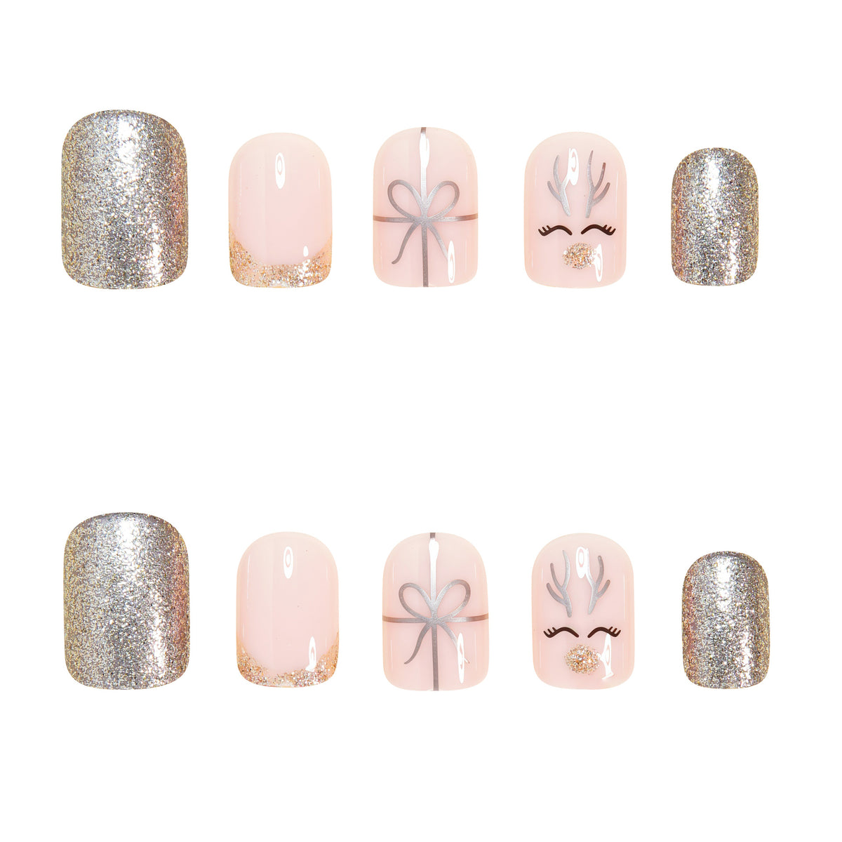 Elegantes Festliches Press-On Nagelkunst Set Brehn