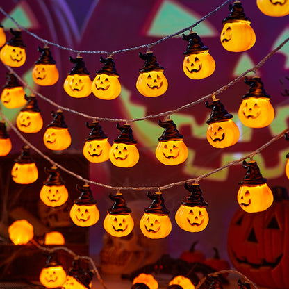 Dekorative Halloween Lichterkette mit Kürbis-Motiven Brehn