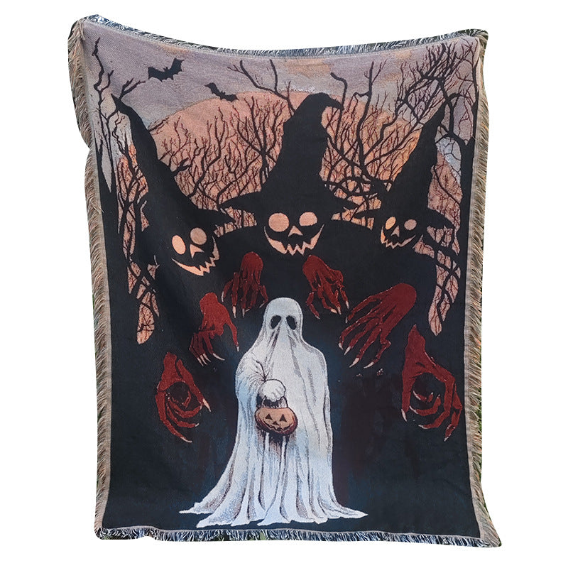 Spooky Halloween-Themen Wurfdecke