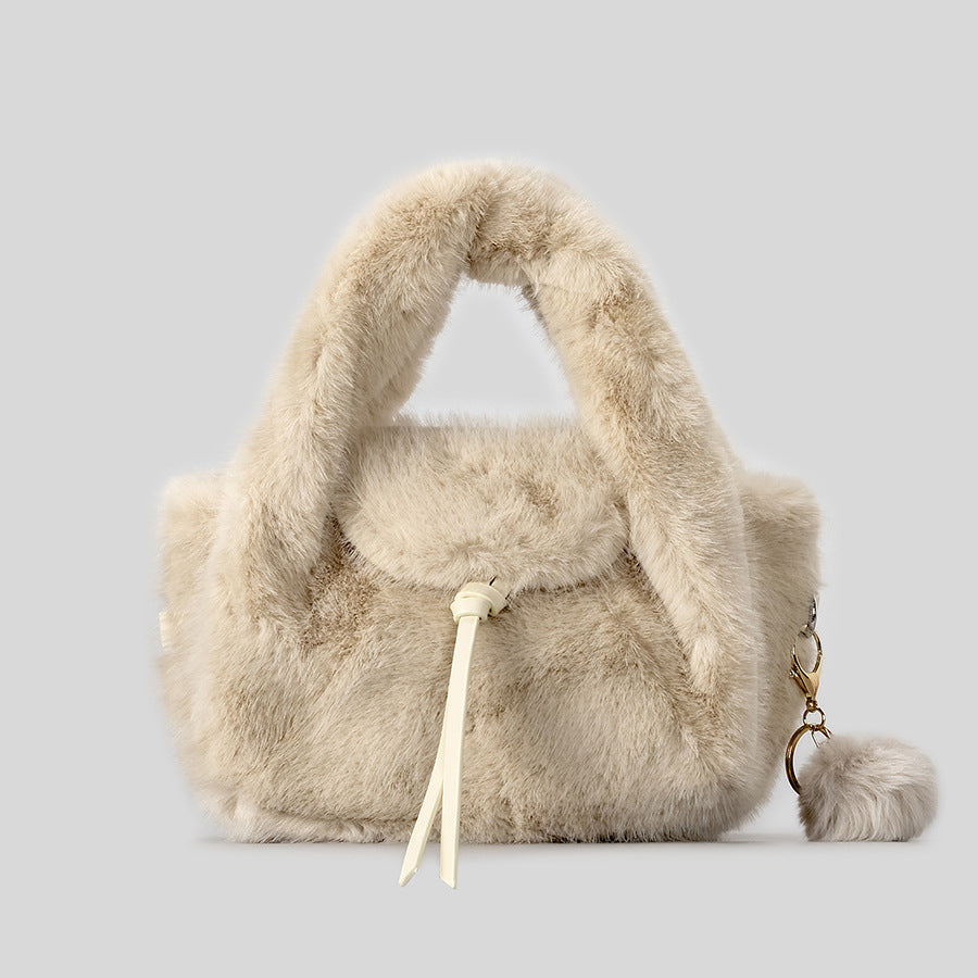 Luxuriöse Kunstpelz-Handtasche