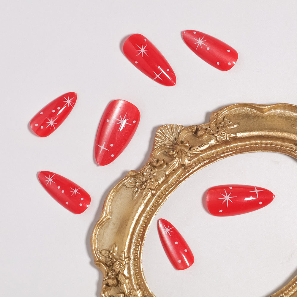 Glänzendes Stiletto-form Press-On Nagelset Brehn