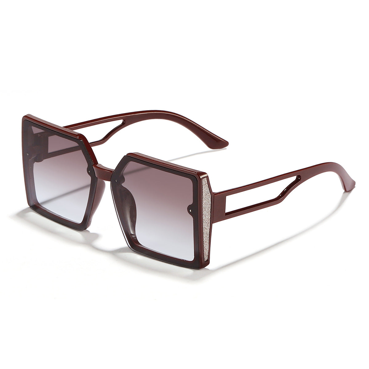 Damen Sonnenbrille mit einzigartigem quadratischem Rahmen und funkelndem Akzent Brehn