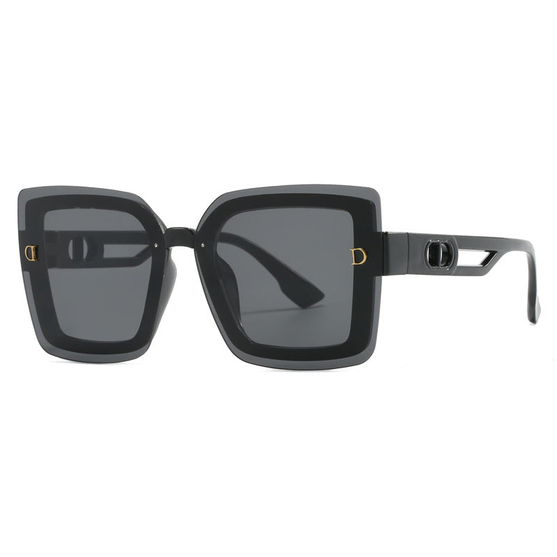 Damen modische oversized Sonnenbrille im geometrischen Design Brehn