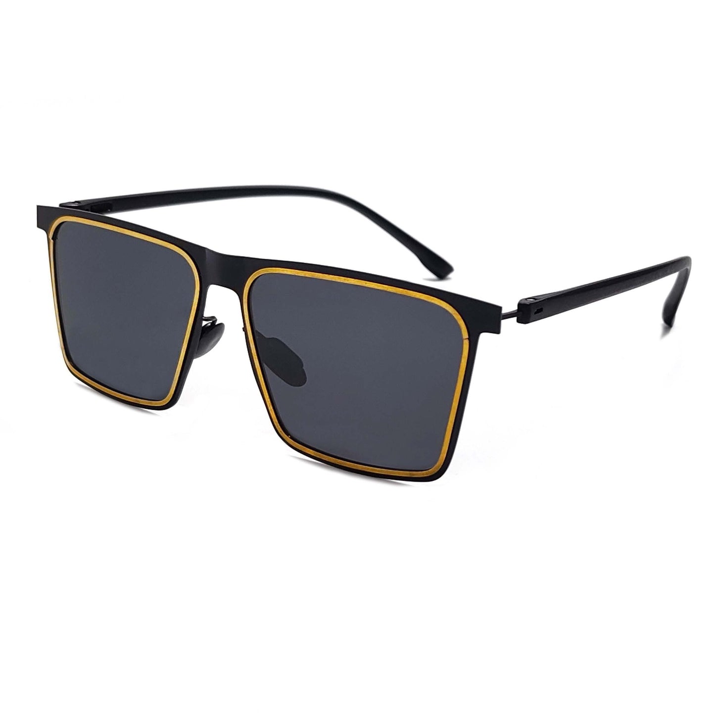 Herren moderne rechteckige Sonnenbrille Brehn