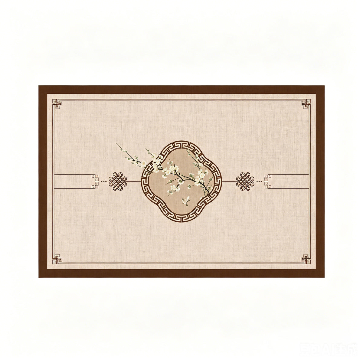Elegante geometrische Badmatte Brehn