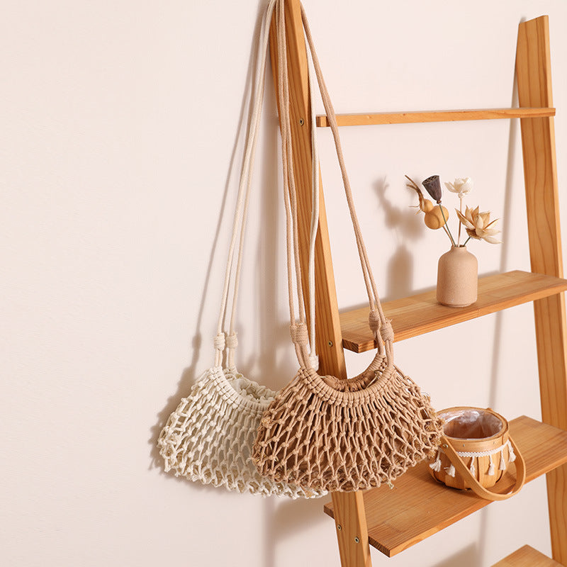 Damen Handgeknüpfte Tragetasche im Boho-Stil Brehn