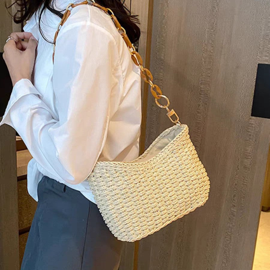 Handtasche Aus Geflochtenem Naturmaterial Brehn