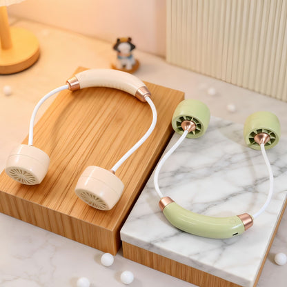 Damen Tragbarer Nackenventilator mit flexiblem Design und integriertem USB-Anschluss Brehn
