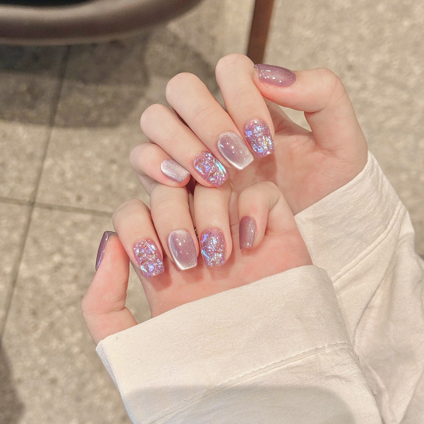 Glitzernde Nagelkunst Press-On Set Brehn