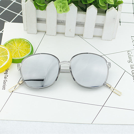 Damen modische quadratische Sonnenbrille mit transparentem Rahmen Brehn