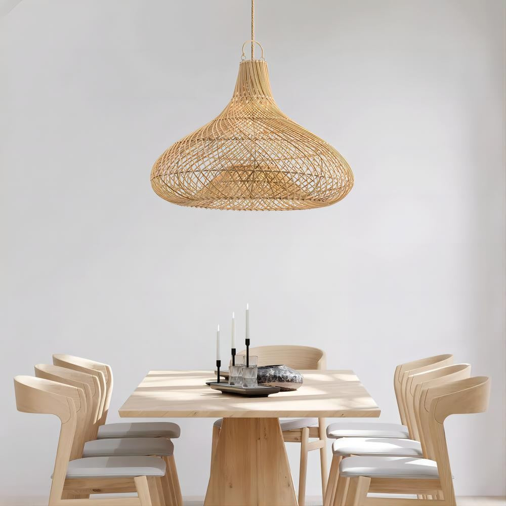 Dekorative Hängeleuchte Aus Rattan Brehn