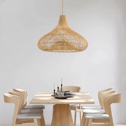 Dekorative Hängeleuchte Aus Rattan Brehn