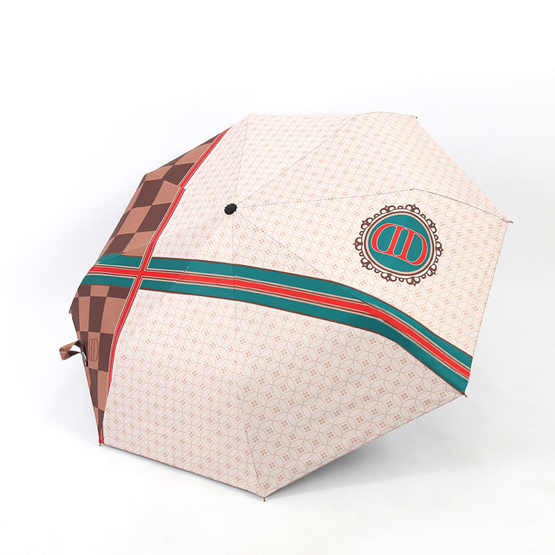Damen Eleganter Regenschirm mit ausgefallenem Mustermix Brehn