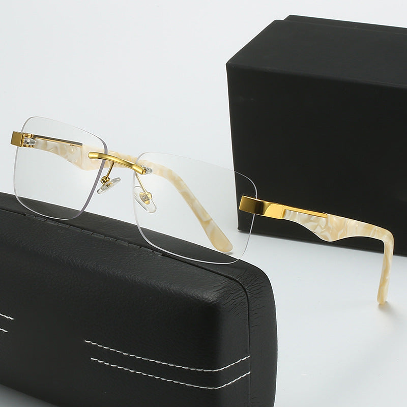 Damen modische Halbrahmenbrille mit elegantem Metall- und Kunststoffmix Brehn
