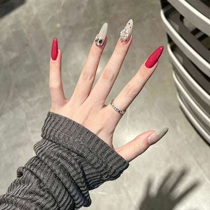 Kunstnagelset mit funkelnden Kristallakzenten und eleganten Farbverläufen Brehn