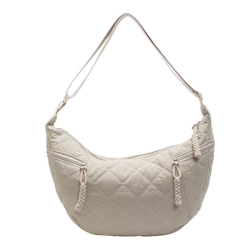 Gepolsterte weiche Stoff Hobo-Handtasche Brehn
