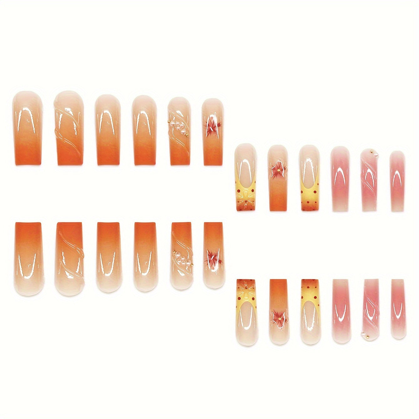 Dekorativer Press-On Nagelset Brehn