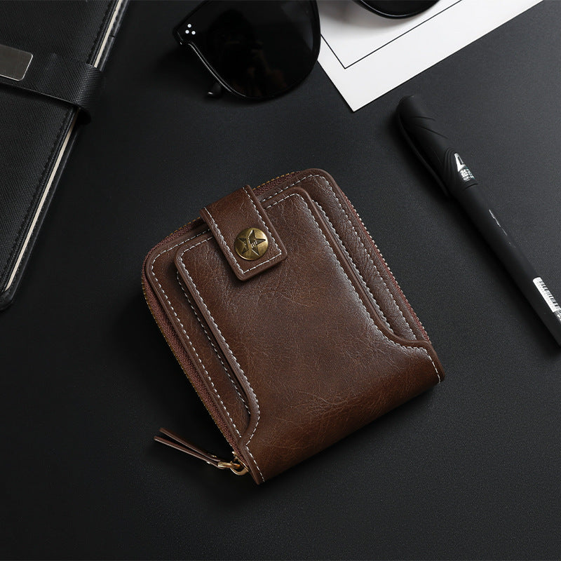Bi-Fold Zip Geldbörse mit Kartenfächern Brehn
