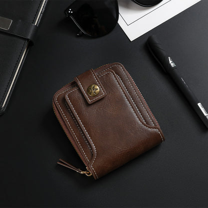 Bi-Fold Zip Geldbörse mit Kartenfächern Brehn