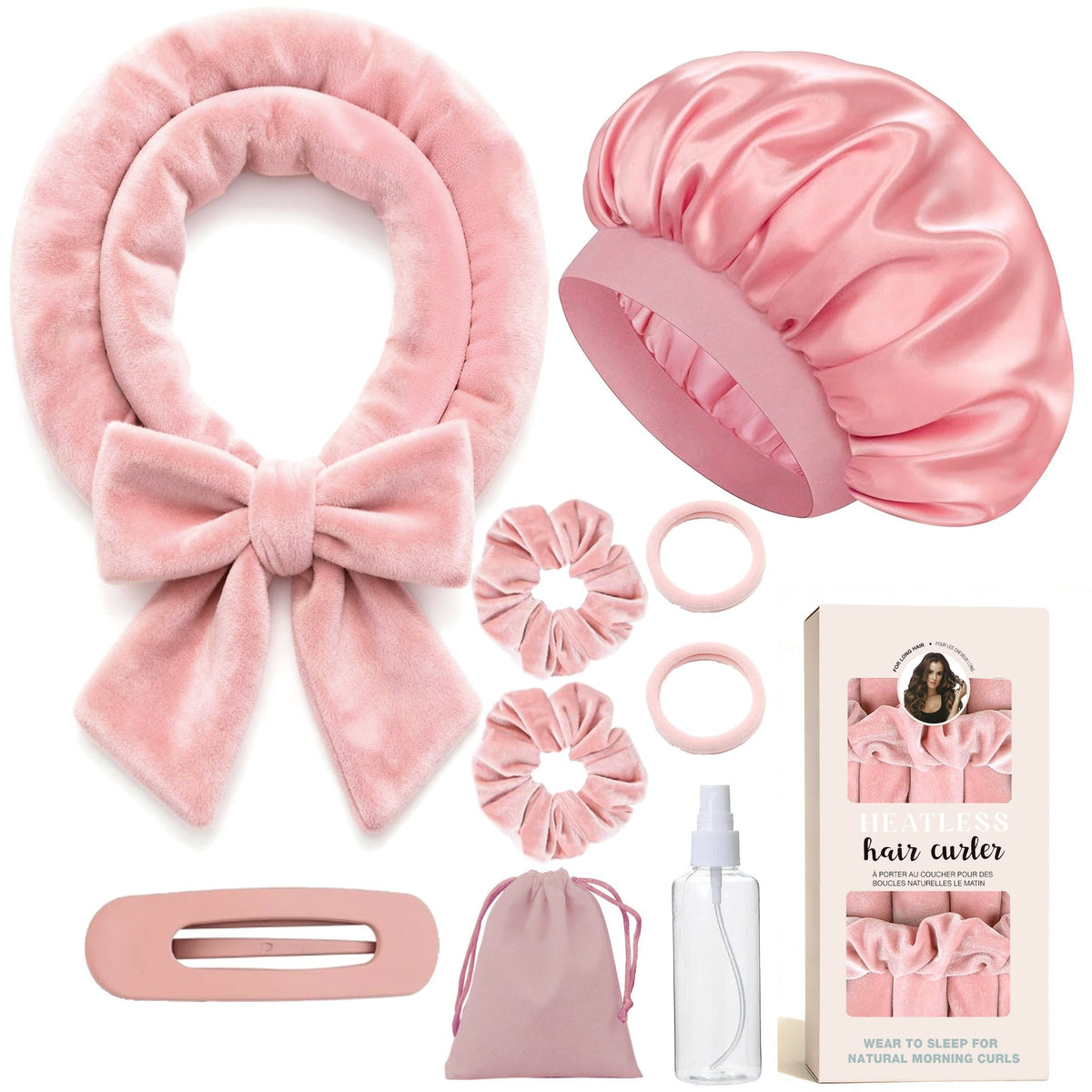 Hitzefreies Satin-Haarlocken-Set