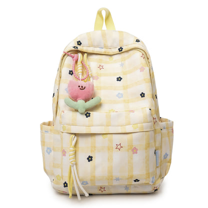 Stylische Schachbrettdruck-Rucksack Brehn