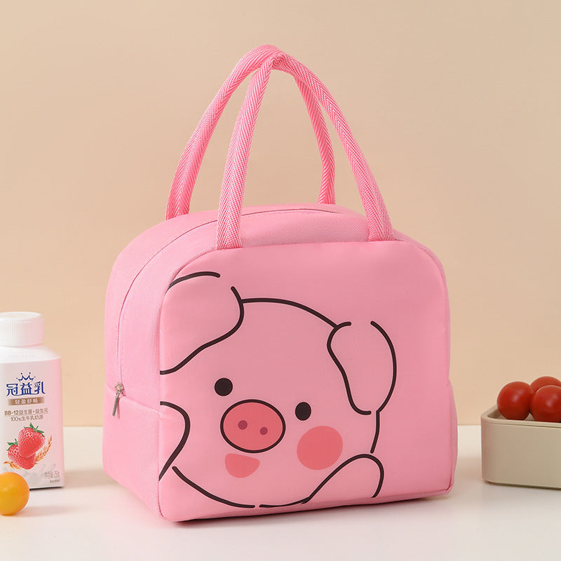 Süße tierische isolierte Lunch-Tasche Brehn