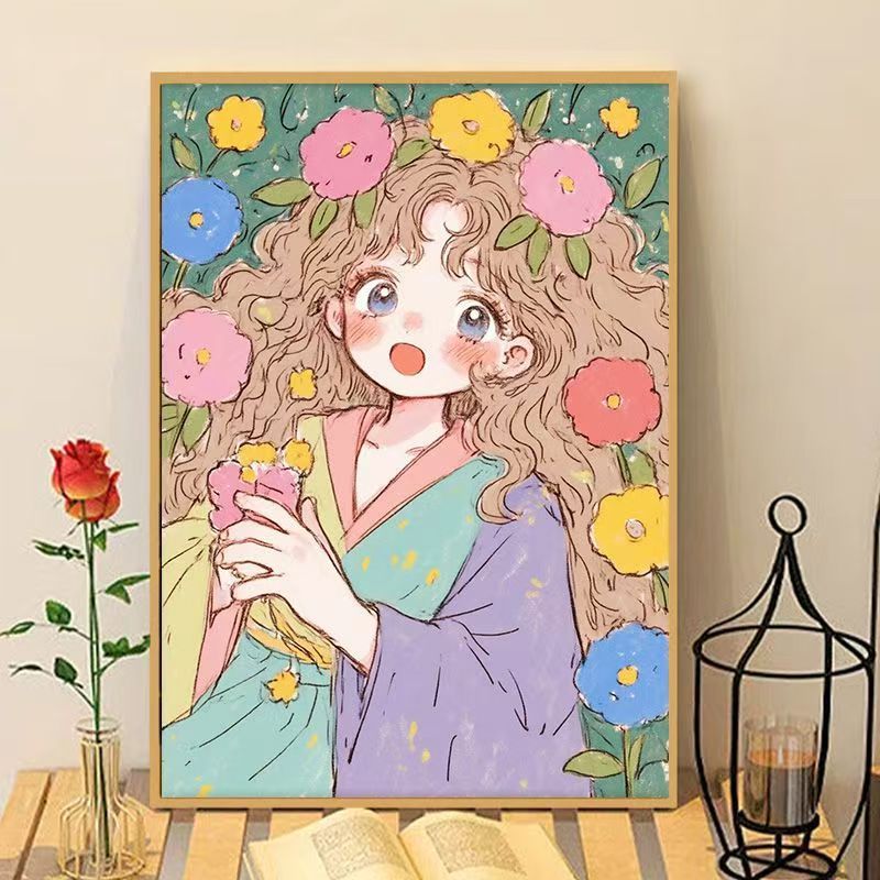 Verspielter Anime Kunstdruck Brehn