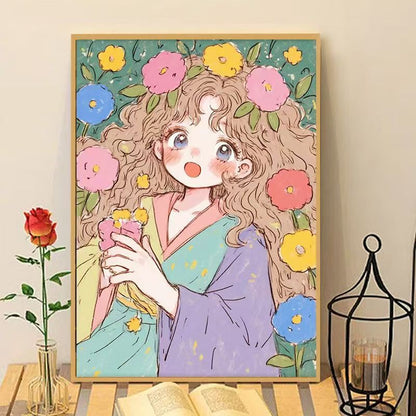 Verspielter Anime Kunstdruck Brehn