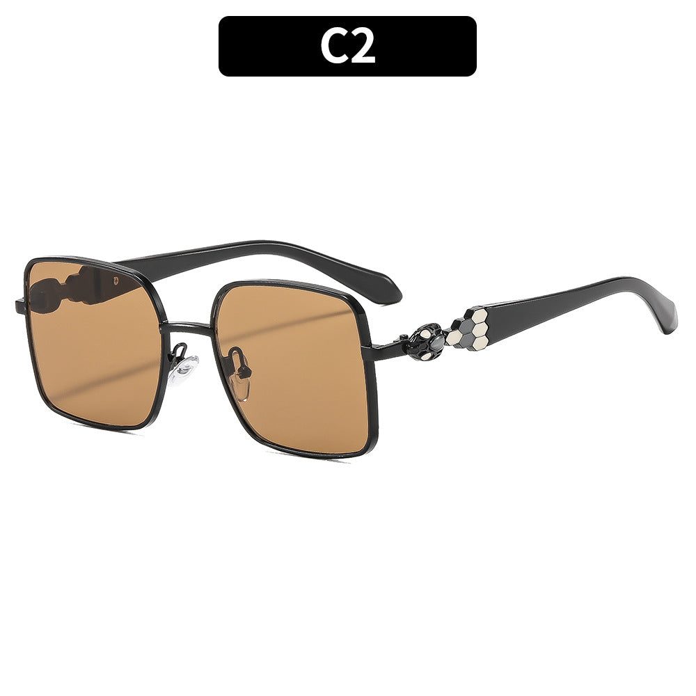 Elegante geometrische Rahmen-Sonnenbrille