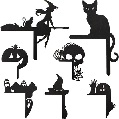 Filigranes Halloween-Regalhänger-Set mit Motiv-Silhouetten für Wand- und Regalvorsprünge