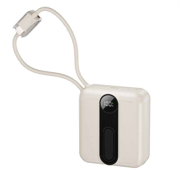 Tragbare Powerbank mit Integrierten Schnellladekabeln und Digitaler Ladestandanzeige Brehn