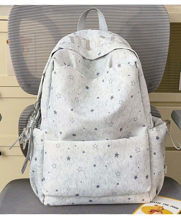 Stern-gedruckter Multi-Taschen-Schulrucksack
