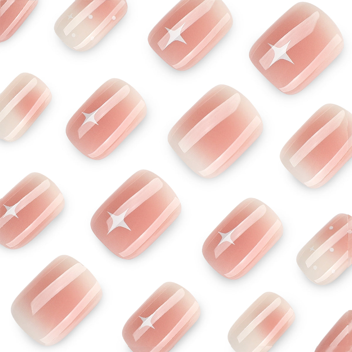 Nagelkunst mit Ombre-Effekt und Glitzerakzenten Brehn