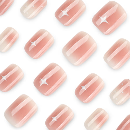 Nagelkunst mit Ombre-Effekt und Glitzerakzenten Brehn