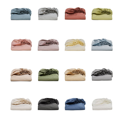 Mako-Baumwoll-Satin Bettwäsche-Set mit verdecktem Reißverschluss und Kissenbezügen Brehn