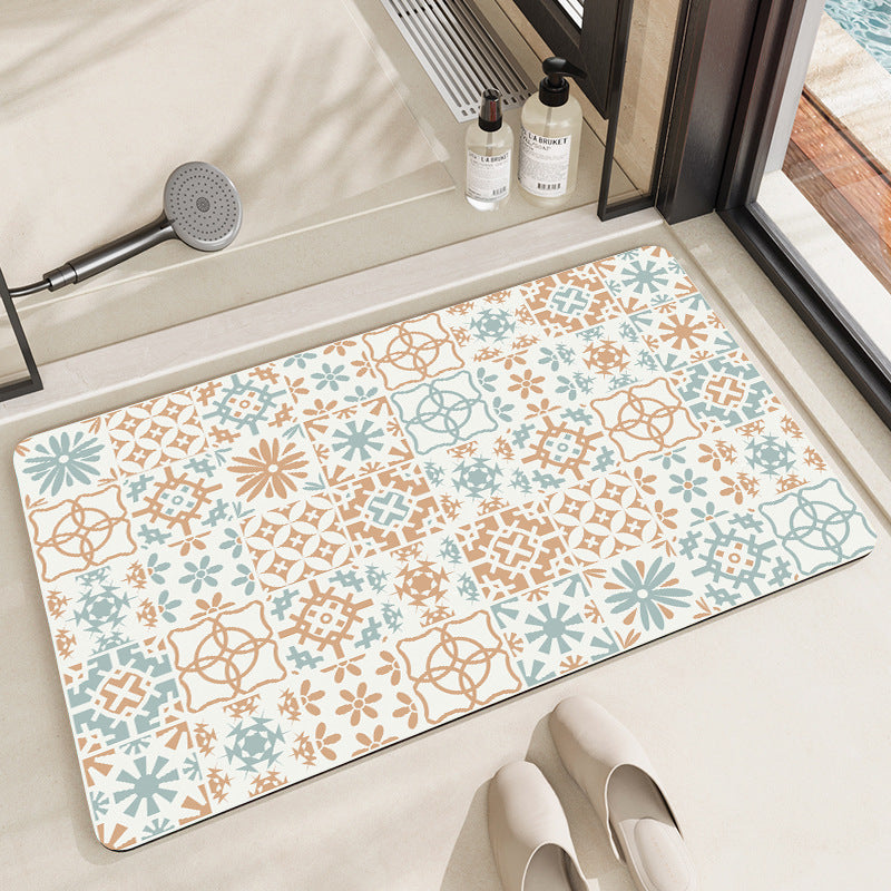 Stylische abstrakte Badematte Brehn