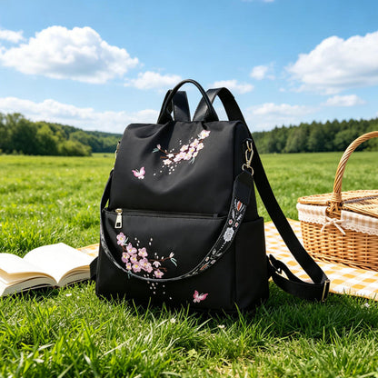 Damen bestickter Blumen Rucksack Brehn