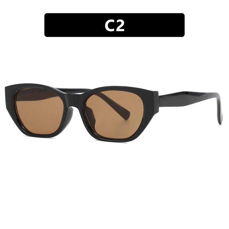 Damen futuristische Cat-Eye Sonnenbrille mit transparentem Rahmen und komfortablem UV-Schutz Brehn