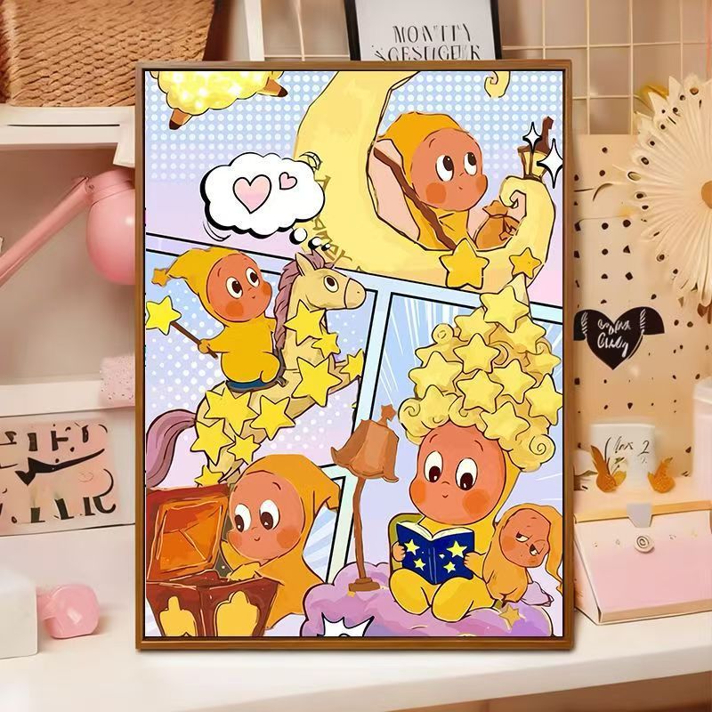 Verspielte Cartoon-Illustration Wandkunst Brehn