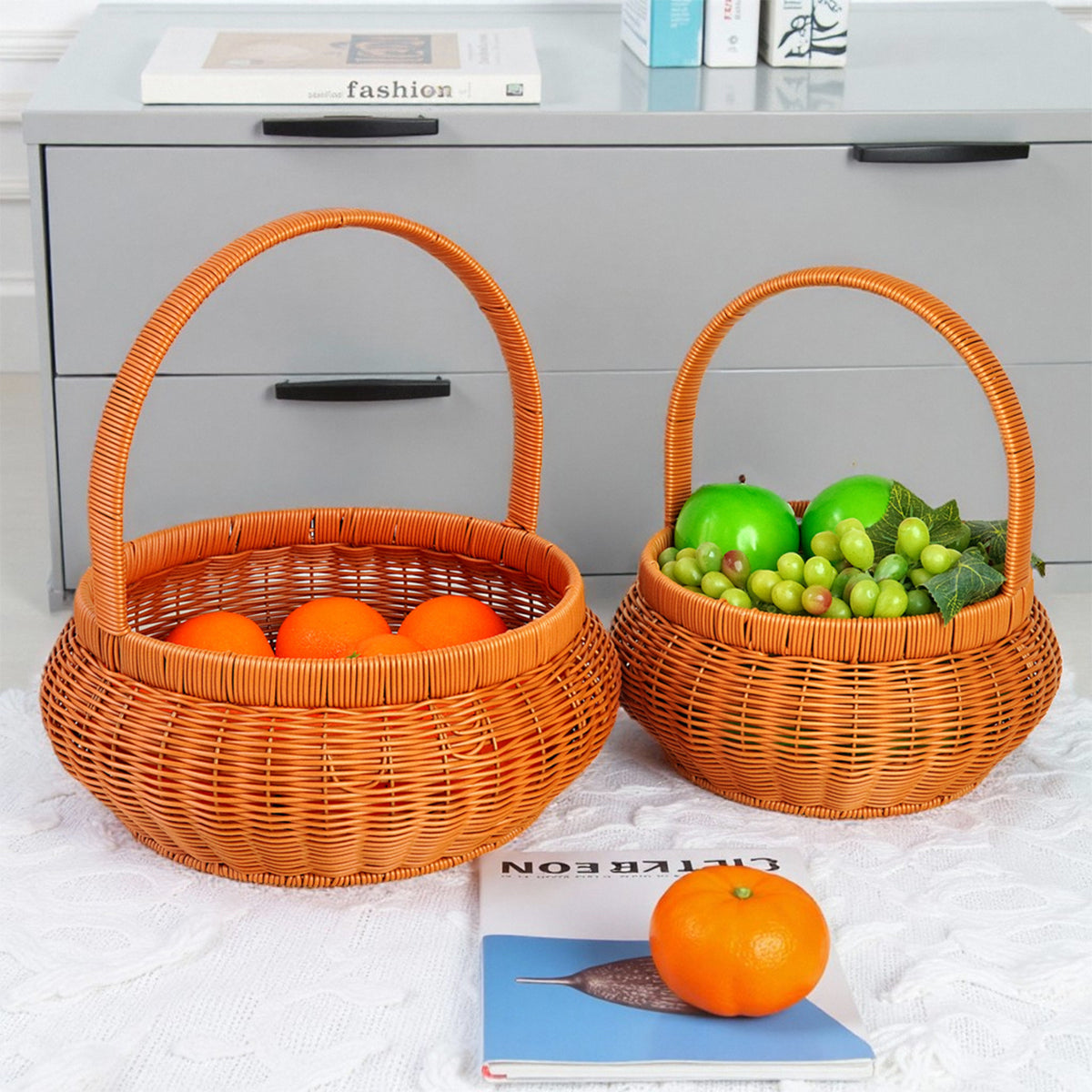 Handgefertigter geflochtener Picknickkorb Brehn