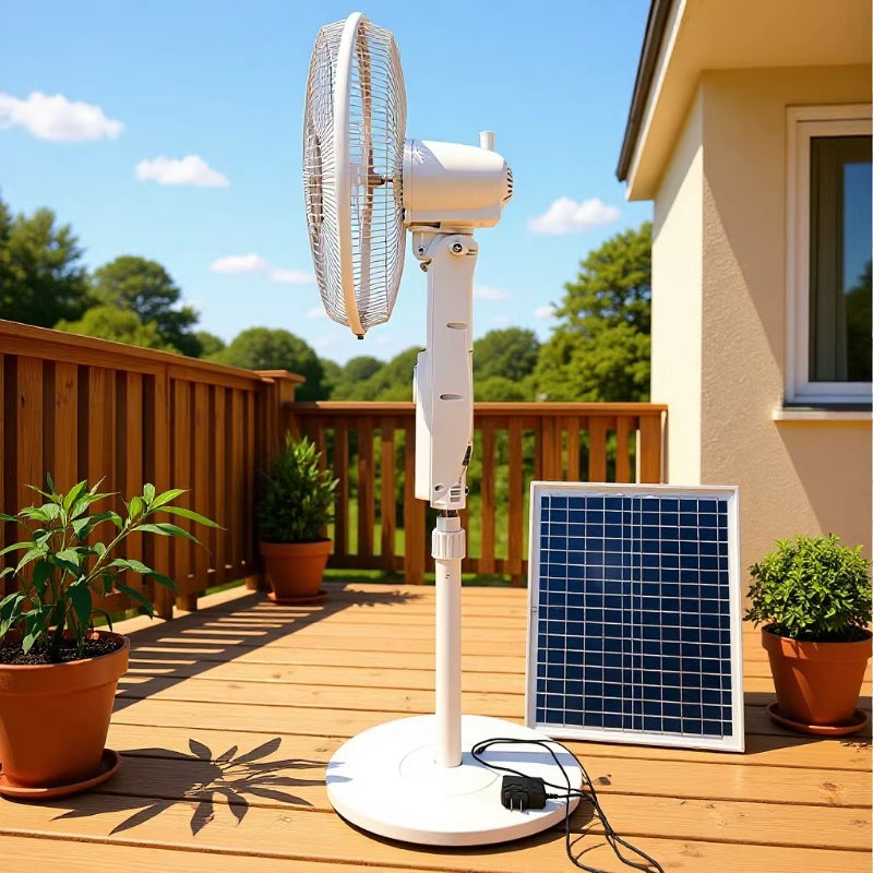 Unisex Solar-Betriebener Standventilator mit modernem Design und effizienter Luftzirkulation Brehn