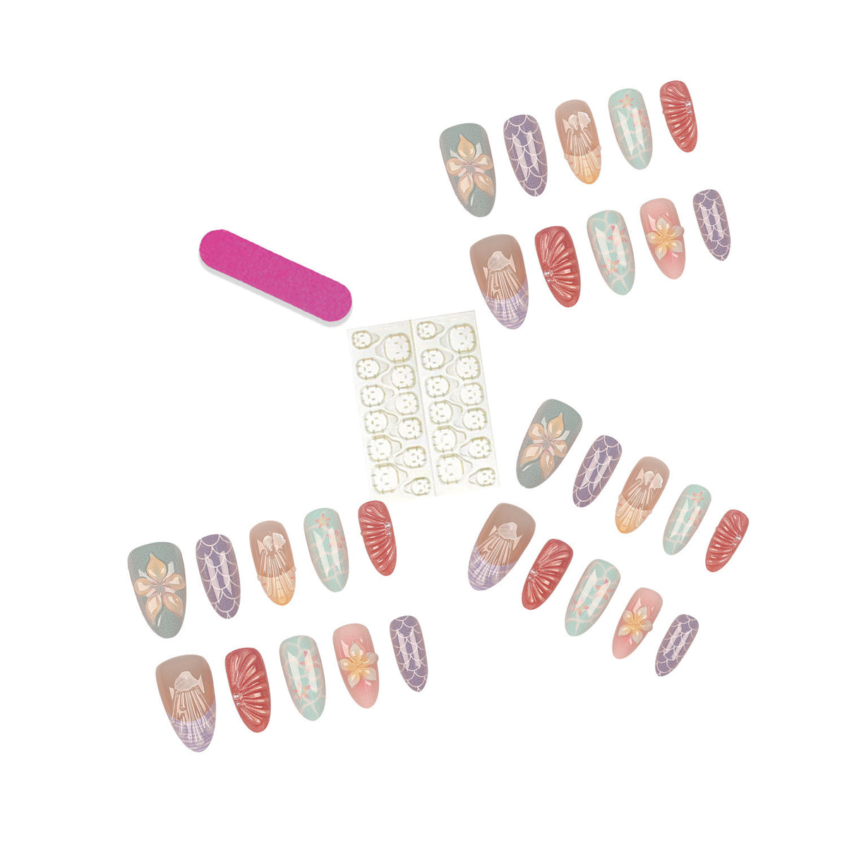Künstlerische Press-On Nagelspitzen Set