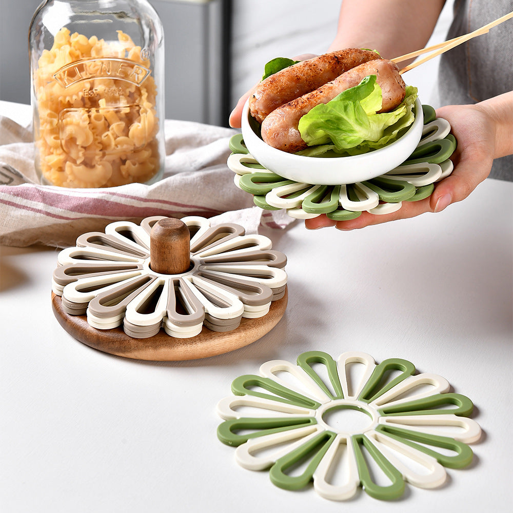 Elegante Silikon-Untersetzer Im Floralen Design Brehn