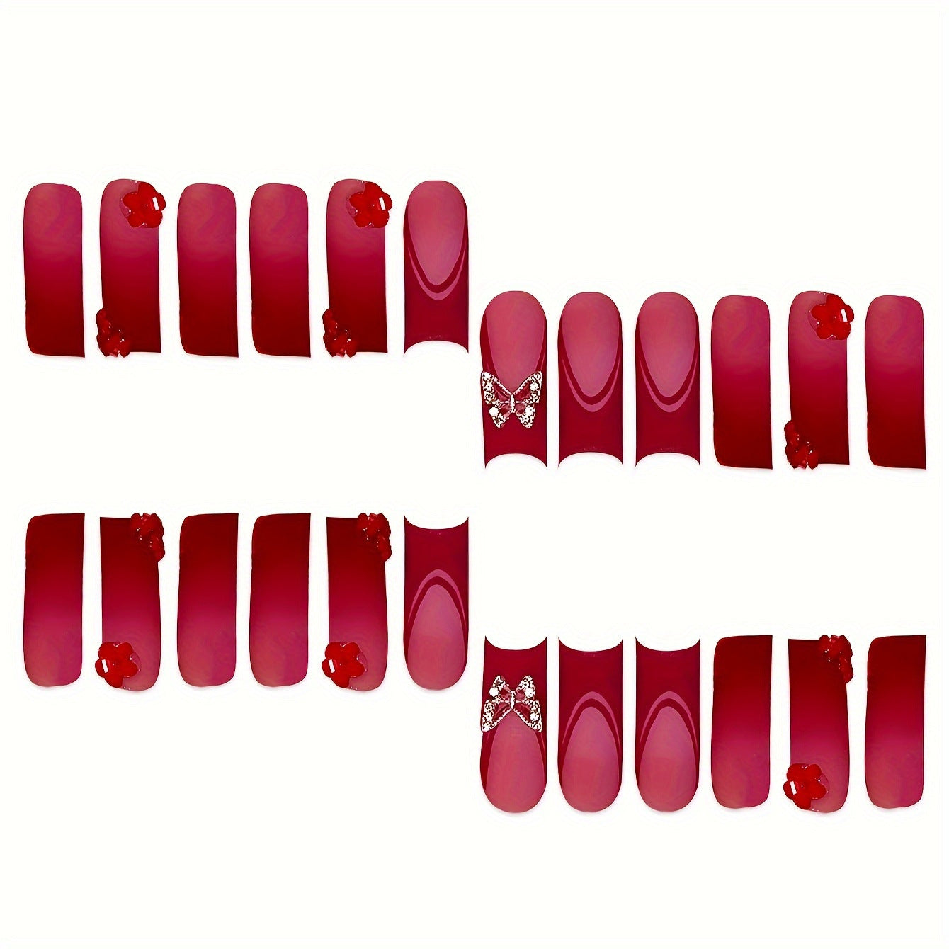 Dekorativer Press-On Nagelset Brehn