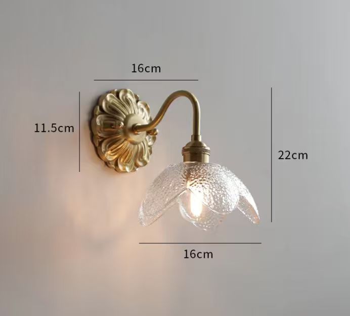 Elegante florale Wandlampe
