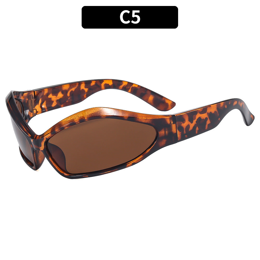 Retro-inspirierte Schutzschild-Sonnenbrille