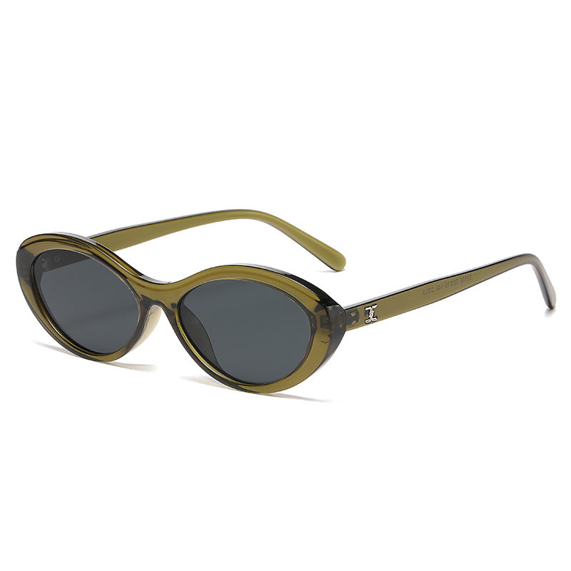 Damen stilvolle Sonnenbrille im ovalen Design Brehn
