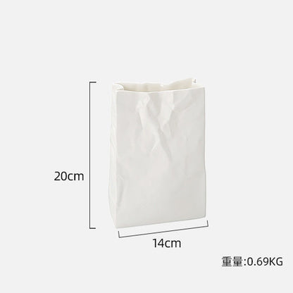 Stylische zerknitterte Papieraufbewahrungstasche