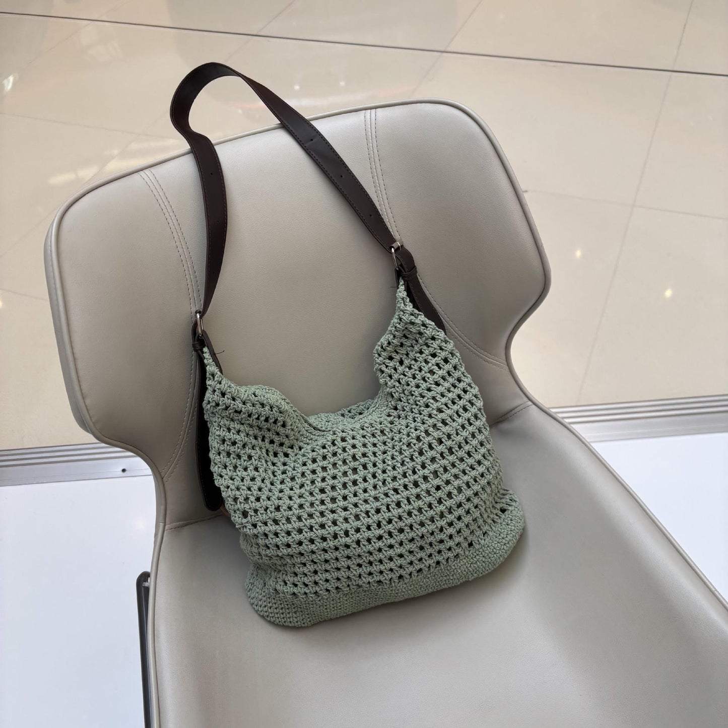 Trendige Makramee-Basket-Bag Brehn