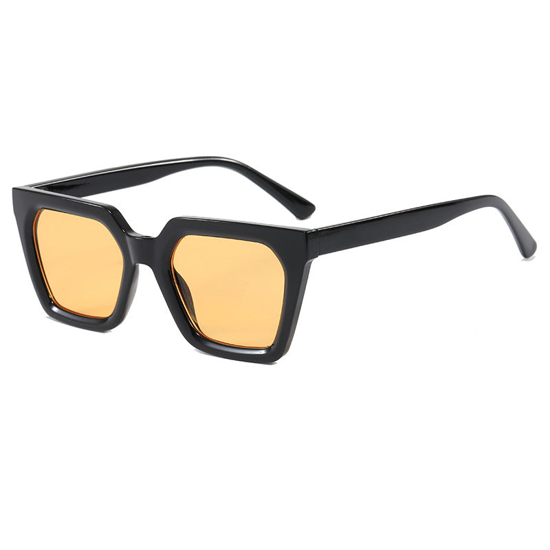 Damen moderne Designer-Sonnenbrille mit transparentem Rahmen Brehn